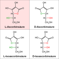 Isómeros del ácido ascórbico